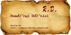 Reményi Dániel névjegykártya