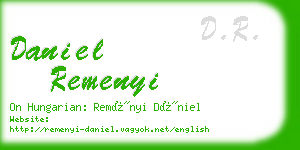 daniel remenyi business card